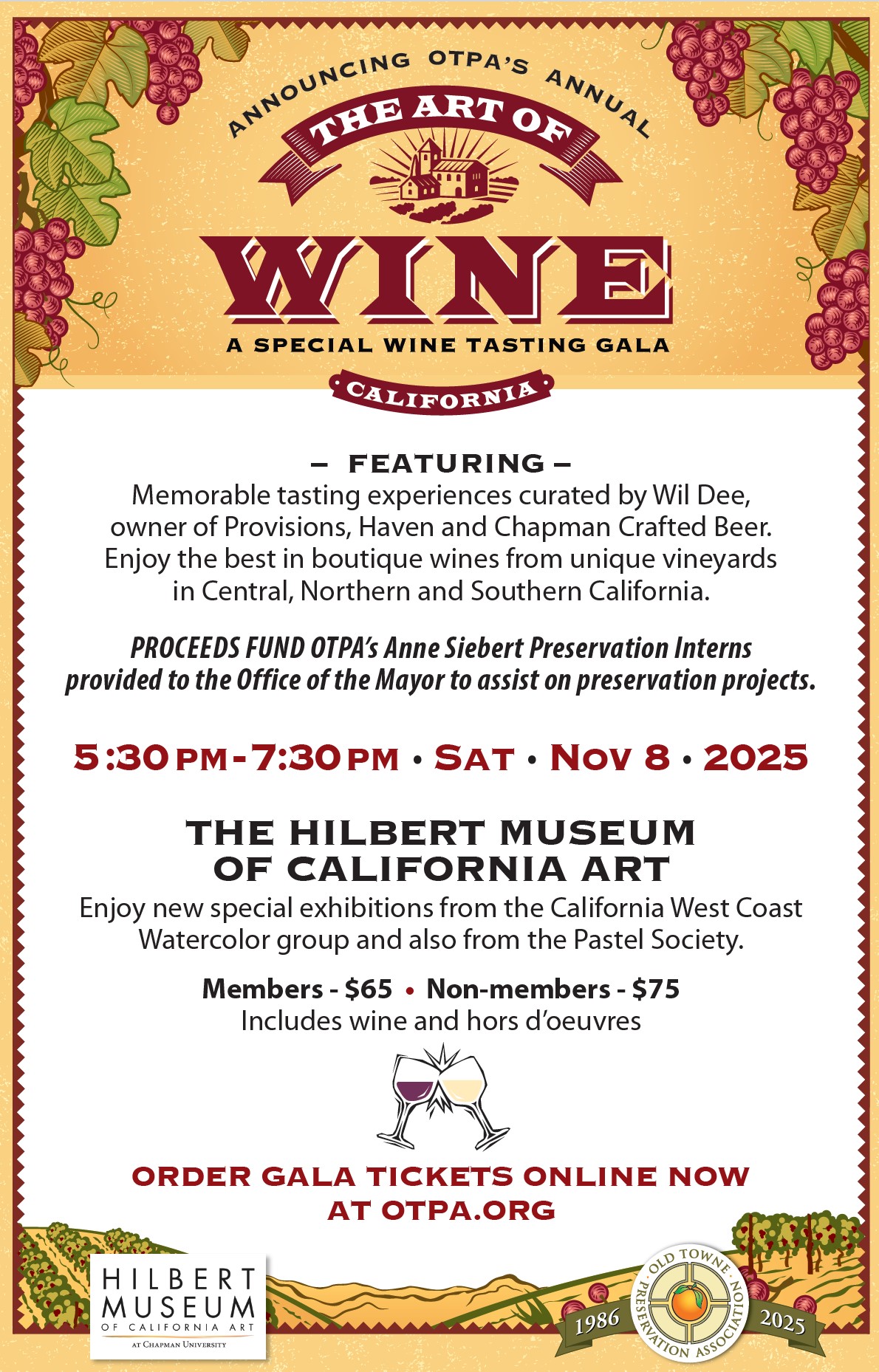 OTPA 2025 Art of Wine flyer