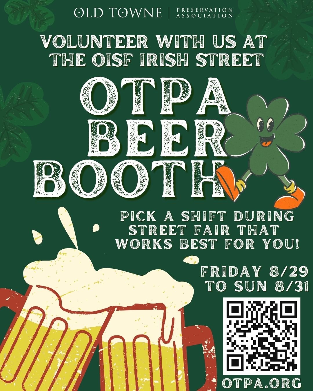 Join the 2025 Street Fair fun at the OTPA Beer Booth!